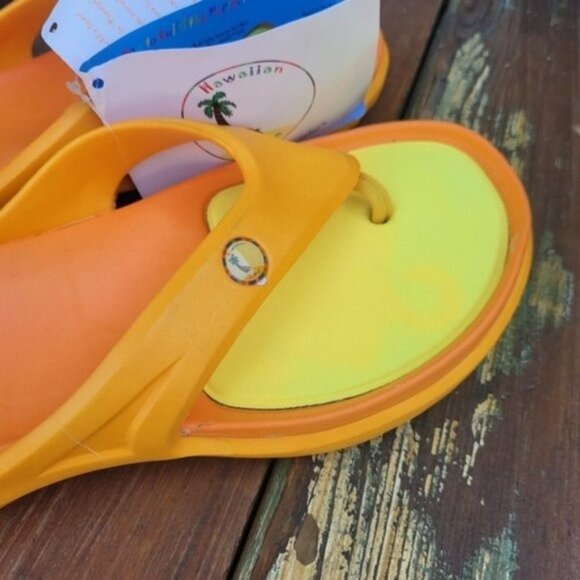 Hawaiian Jellys Ultra Comfort Papaya Unisex Flip Flop Sandal Sz 11 - Picture 6 of 11